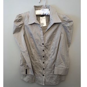 H&M Pinstripe Button-up Collared Shirt - NWT